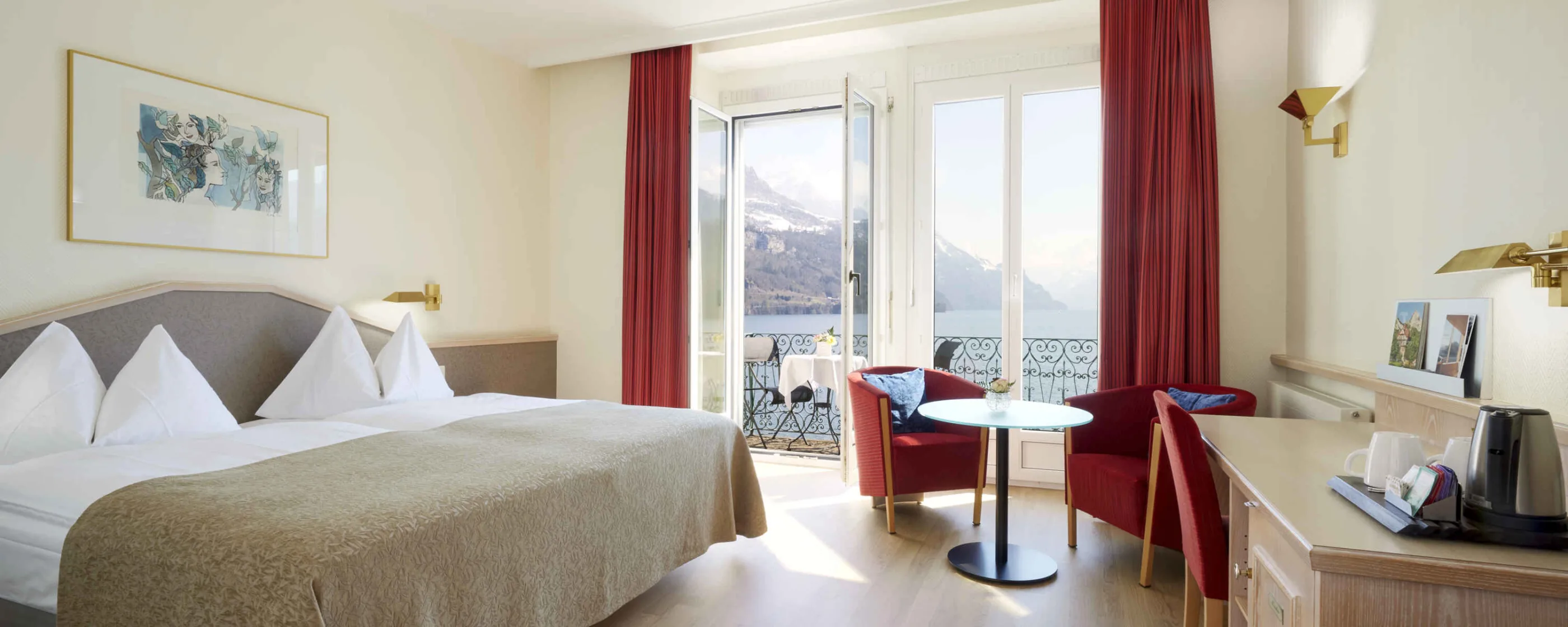 Seehotel Waldstätterhof, Brunnen: Zimmer