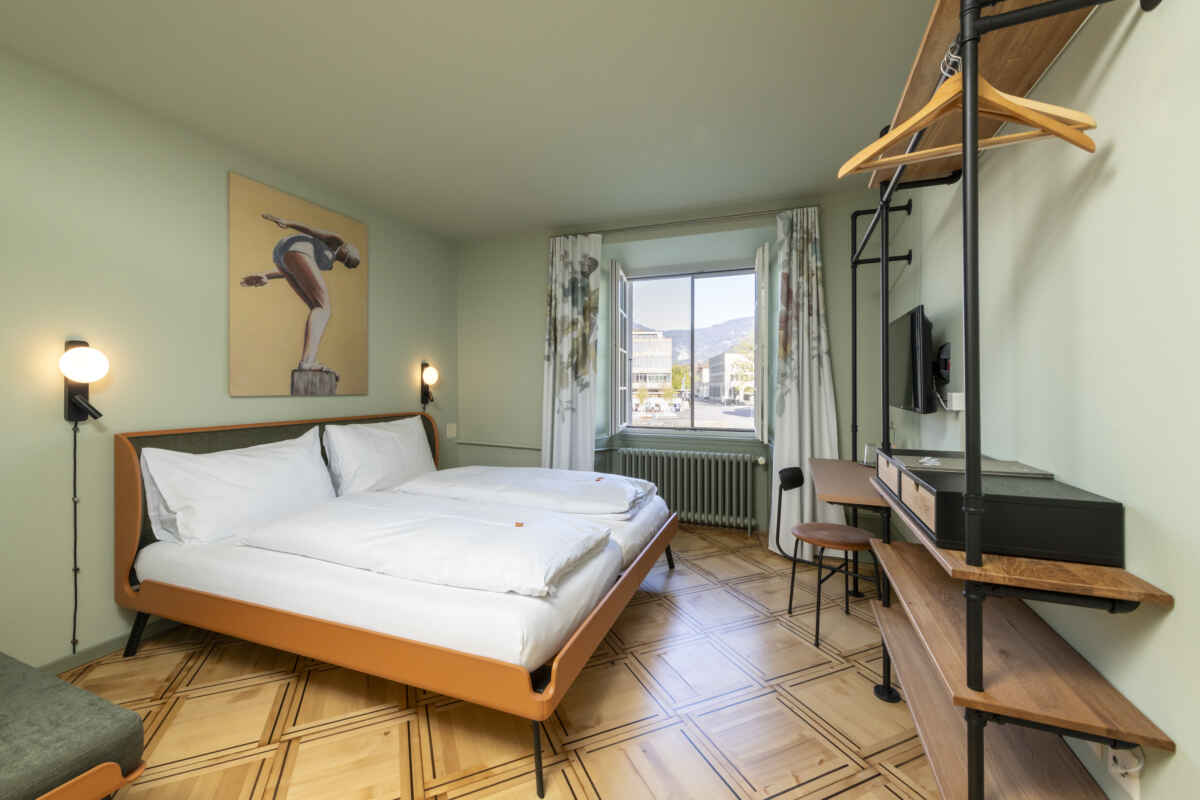 Hotel an der Aare, Solothurn: Boutique Doppelzimmer mit Flusssicht 