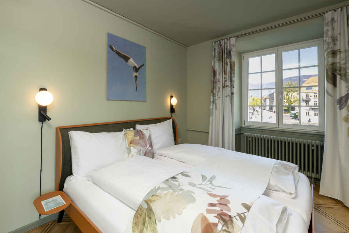 Hotel an der Aare, Solothurn: Boutique Doppelzimmer mit Flusssicht