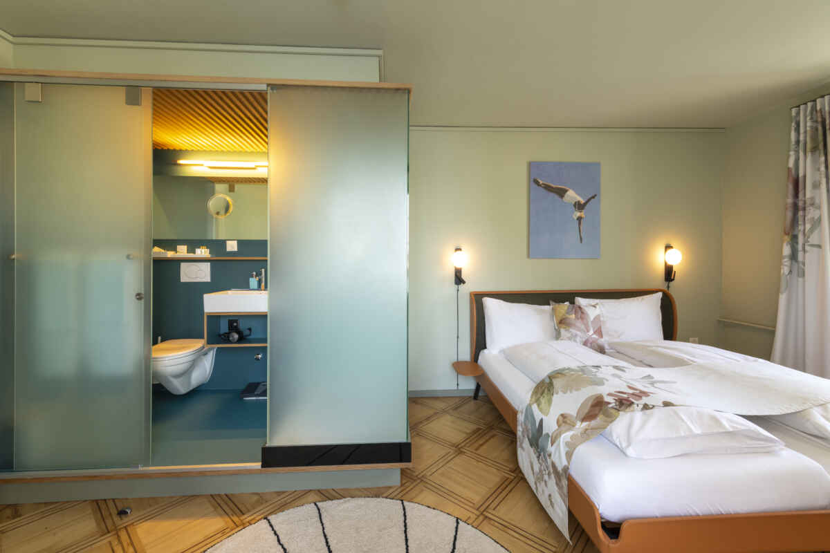 Hotel an der Aare, Solothurn: Boutique Doppelzimmer mit Flusssicht