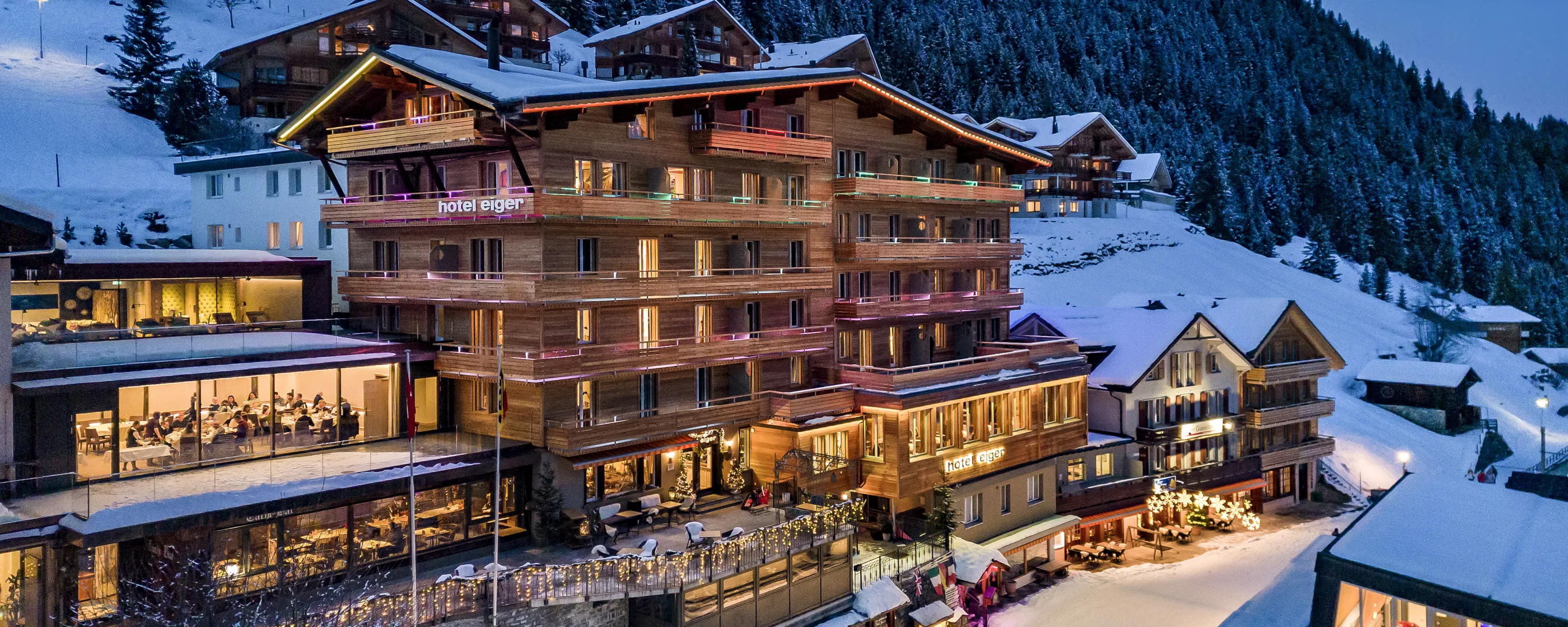 Hotel Eiger, Mürren: vista esterna estate