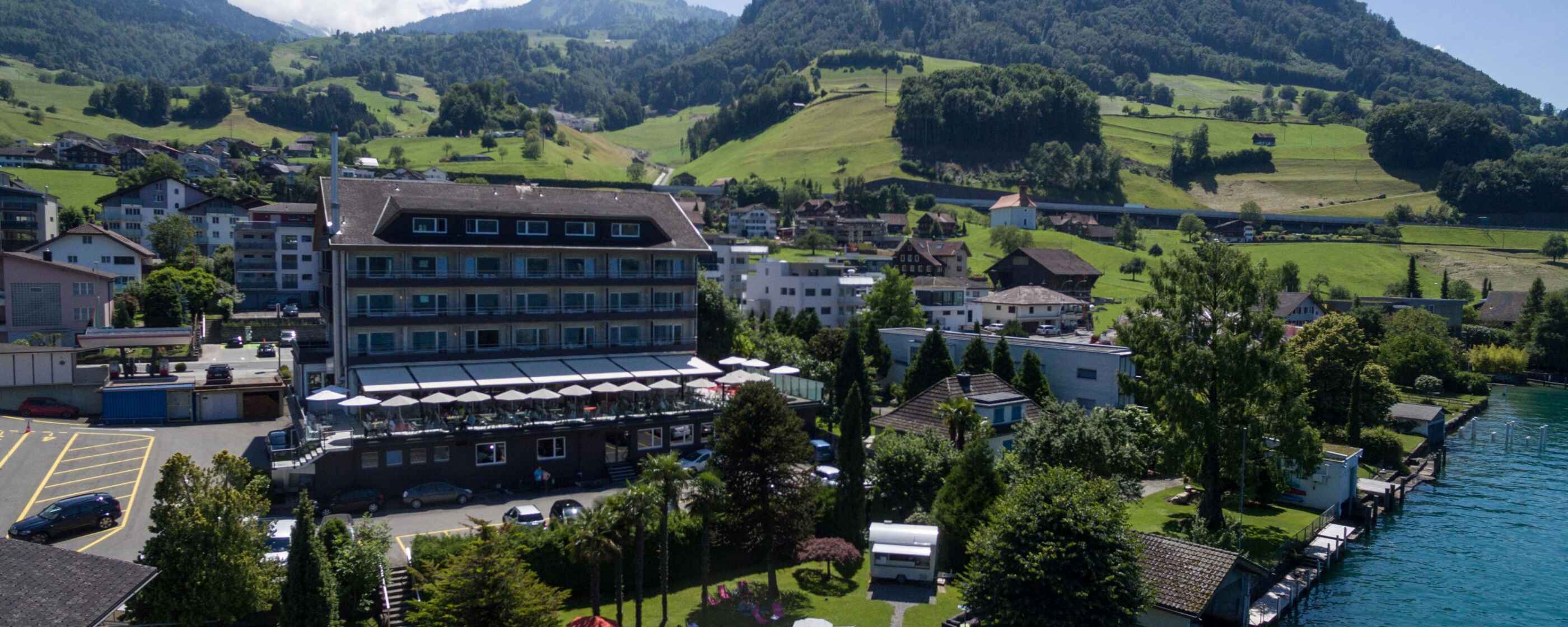 Hotel Seerausch, Beckenried: panorama view