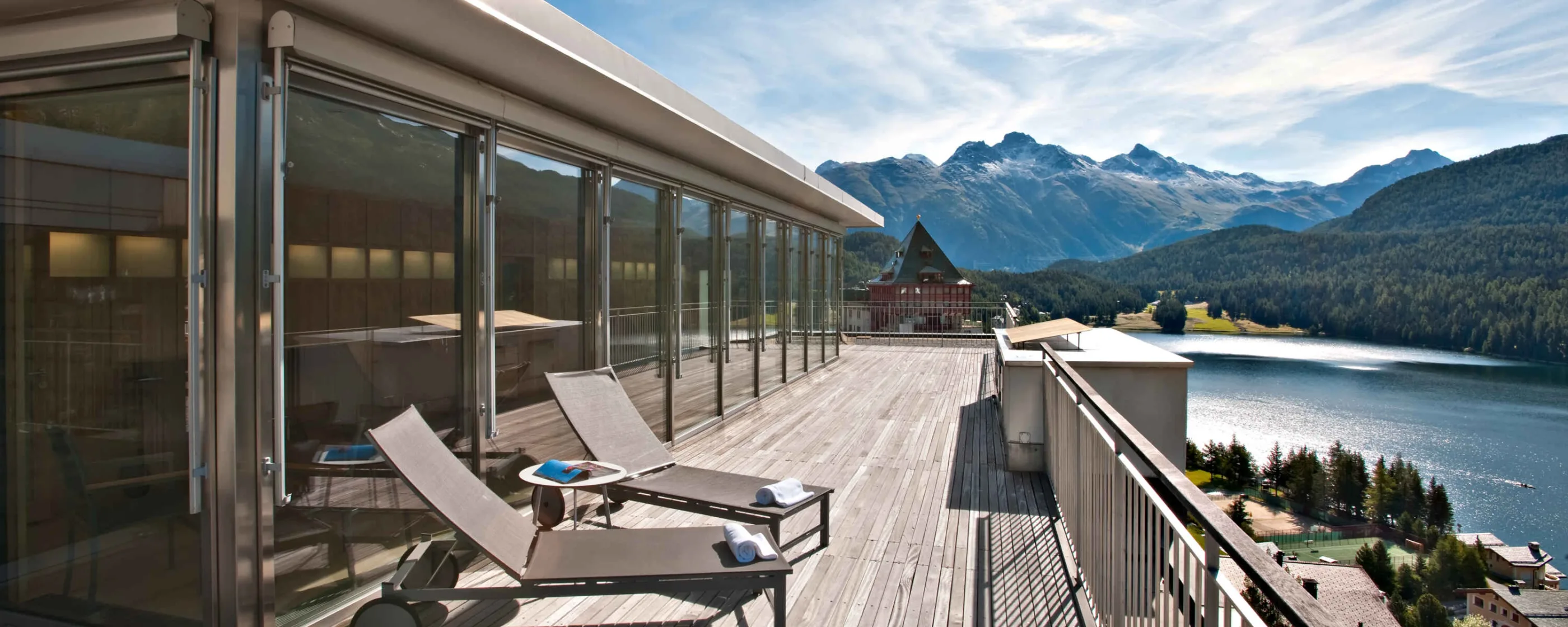 Hotel Schweizerhof, St. Moritz: Wellness terrace
