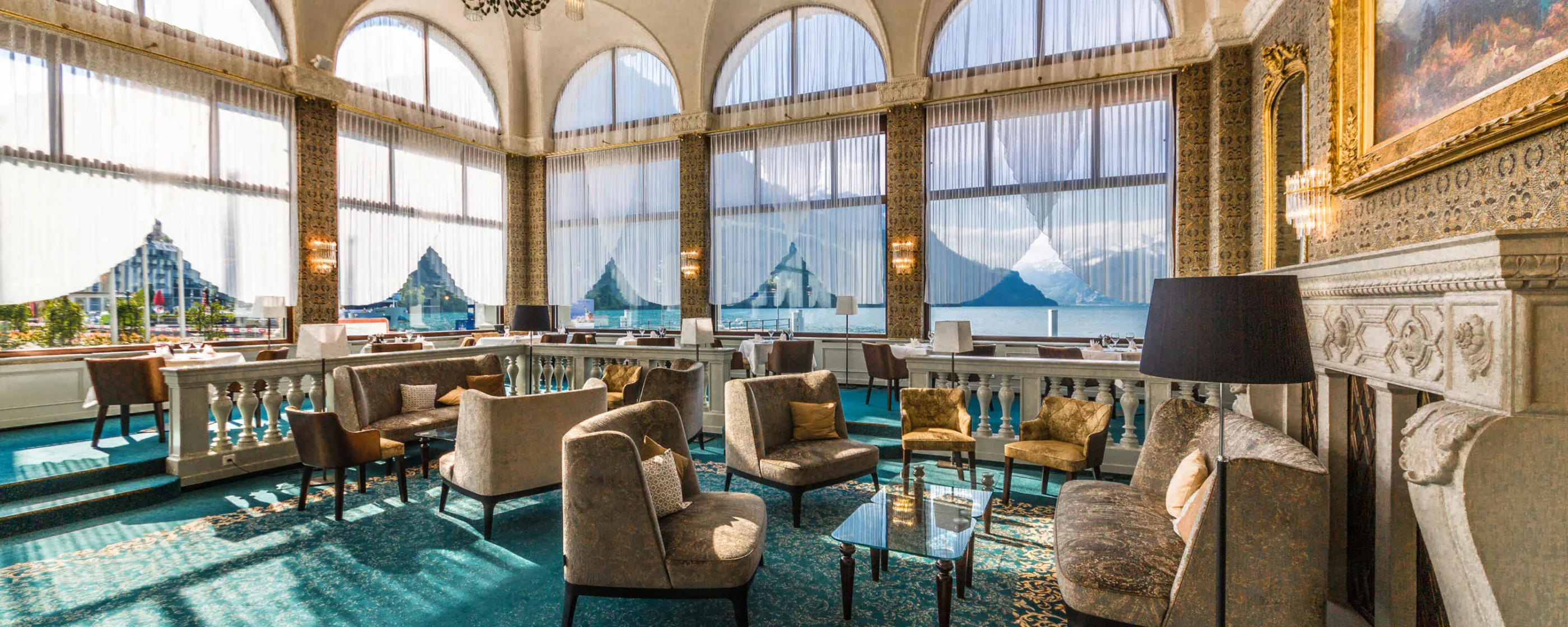 Seehotel Waldstätterhof, Brunnen: Lounge