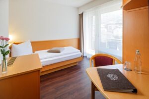 Hotel Seerausch, Beckenried: Komfort Einzelzimmer - Bergsicht