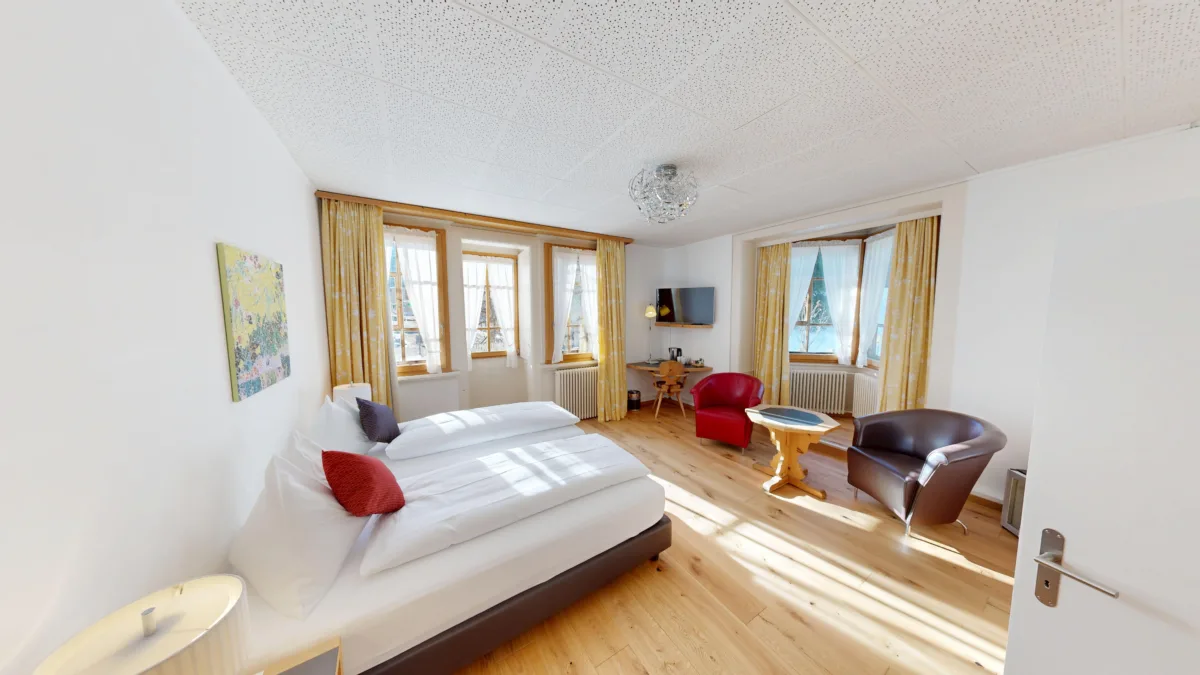 Familienzimmer mit Bergsicht