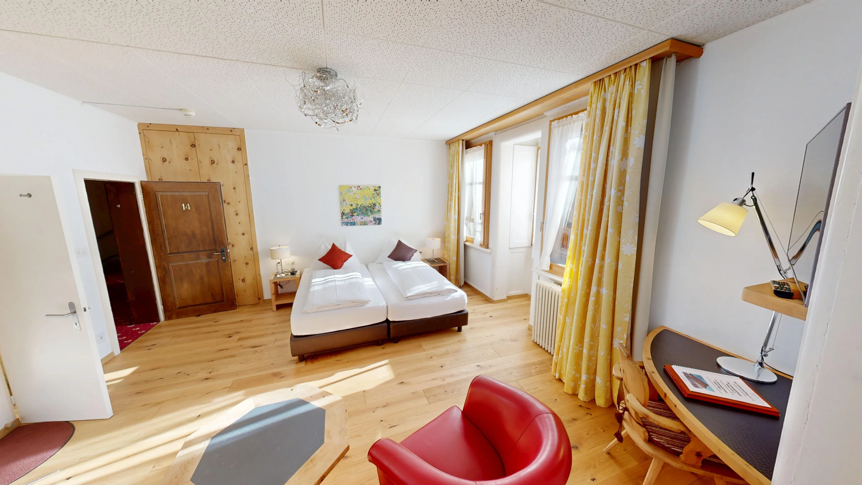 Familienzimmer mit Bergsicht