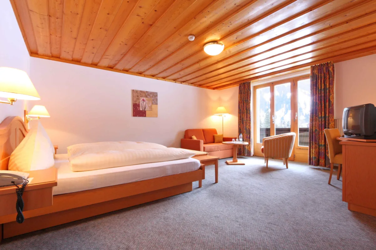Hotel Bernerhof, Kandersteg: Standard twin room - mountain view