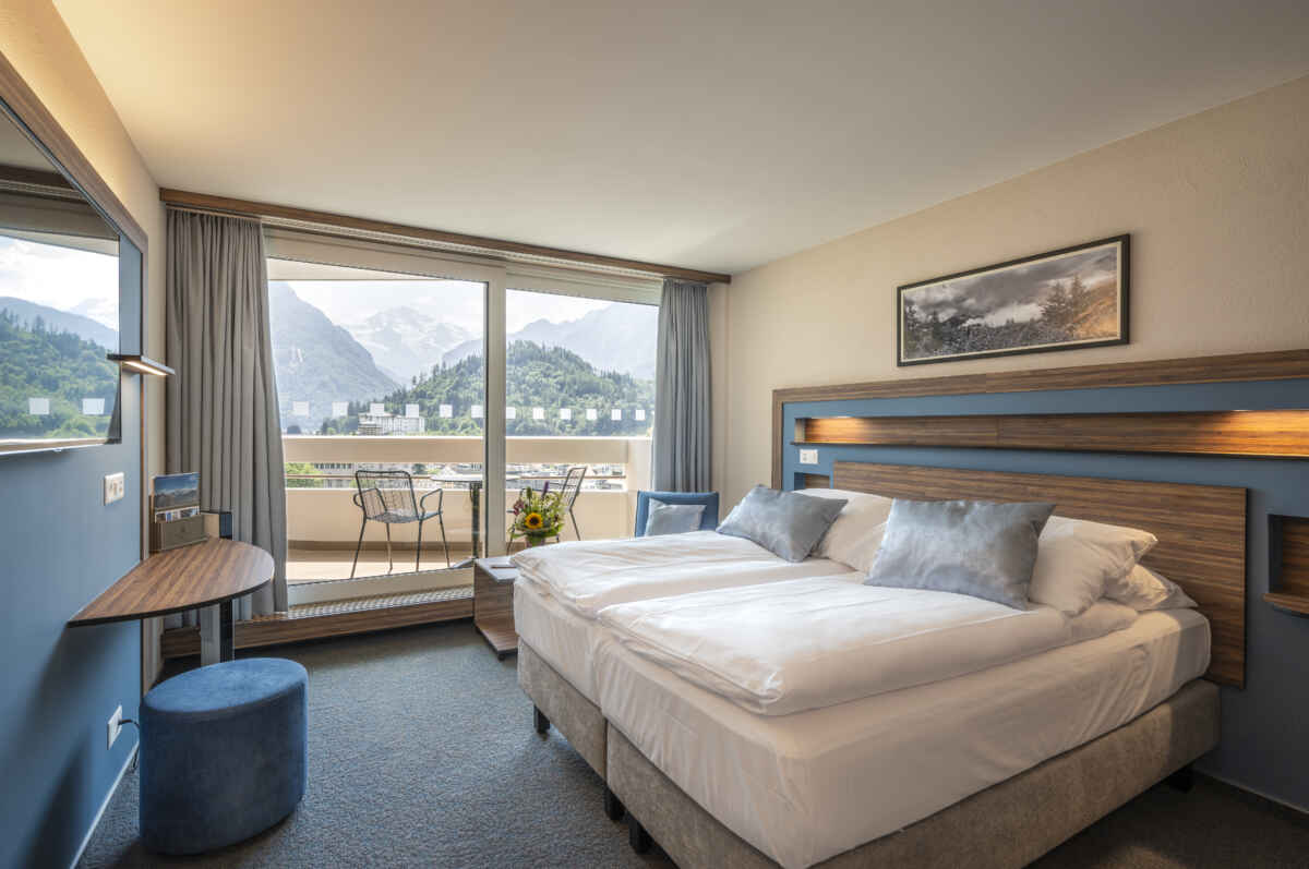 Hotel Metropole, Interlaken: Doppelzimmer Twin Deluxe (7. bis 14. Etage)