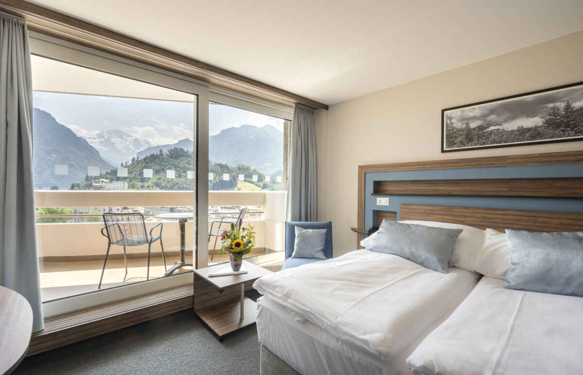 Hotel Metropole, Interlaken: Doppelzimmer Twin Deluxe (7. bis 14. Etage)