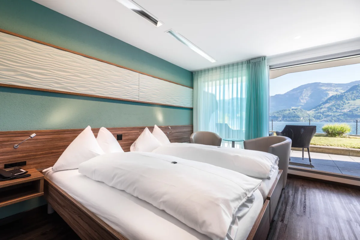 Hotel Nidwaldnerhof: Zimmer mit Seeblick und Garten